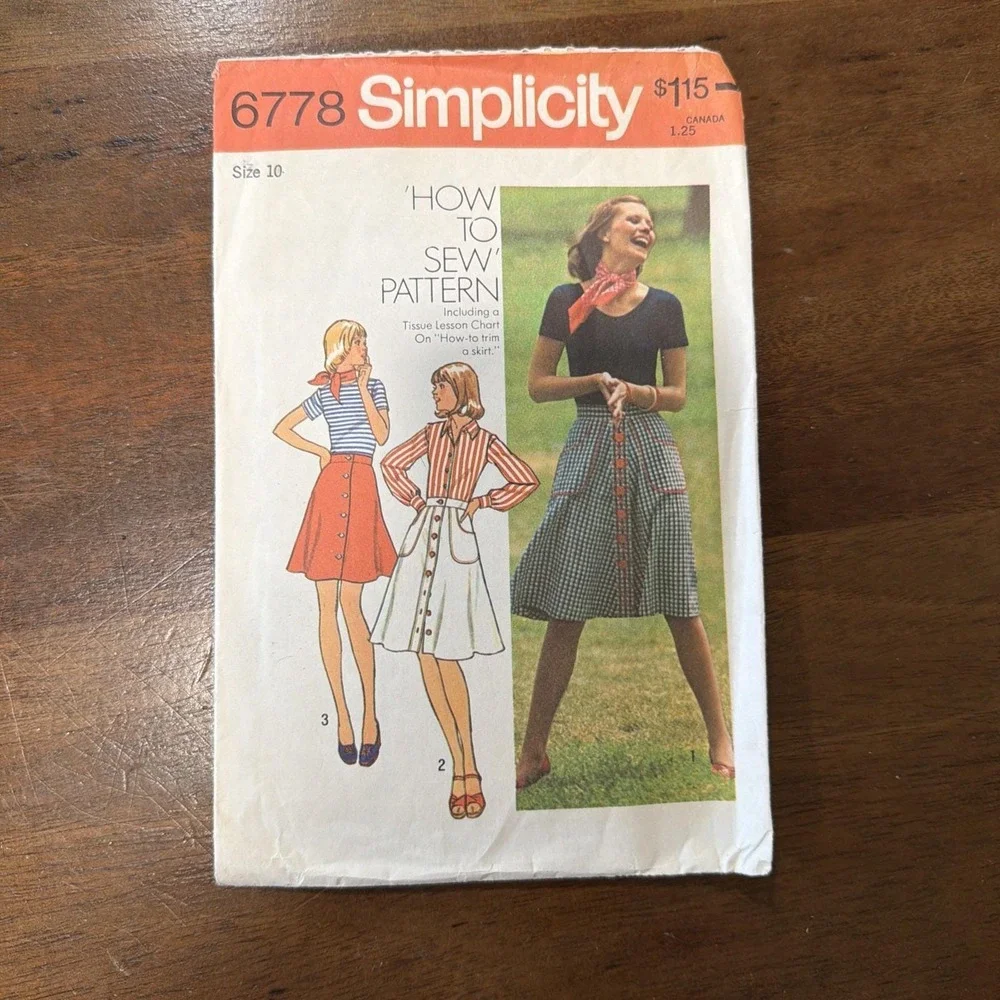 Six Vintage Simplicity Patterns From The 1970S Size 10 Misses